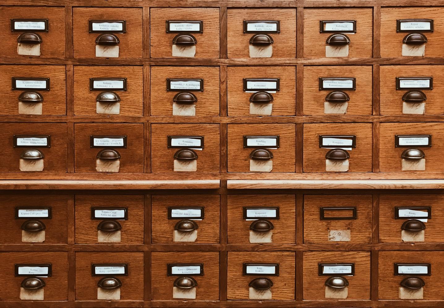 A wooden drawer